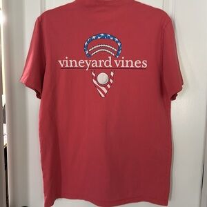 Vineyard Vines Red/ dark pink Short Sleeve lacrosse size Small.